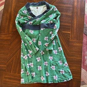 Tea Collection green lavender purple Sakura Cherry Blossom Floral Dress - 5 GUC